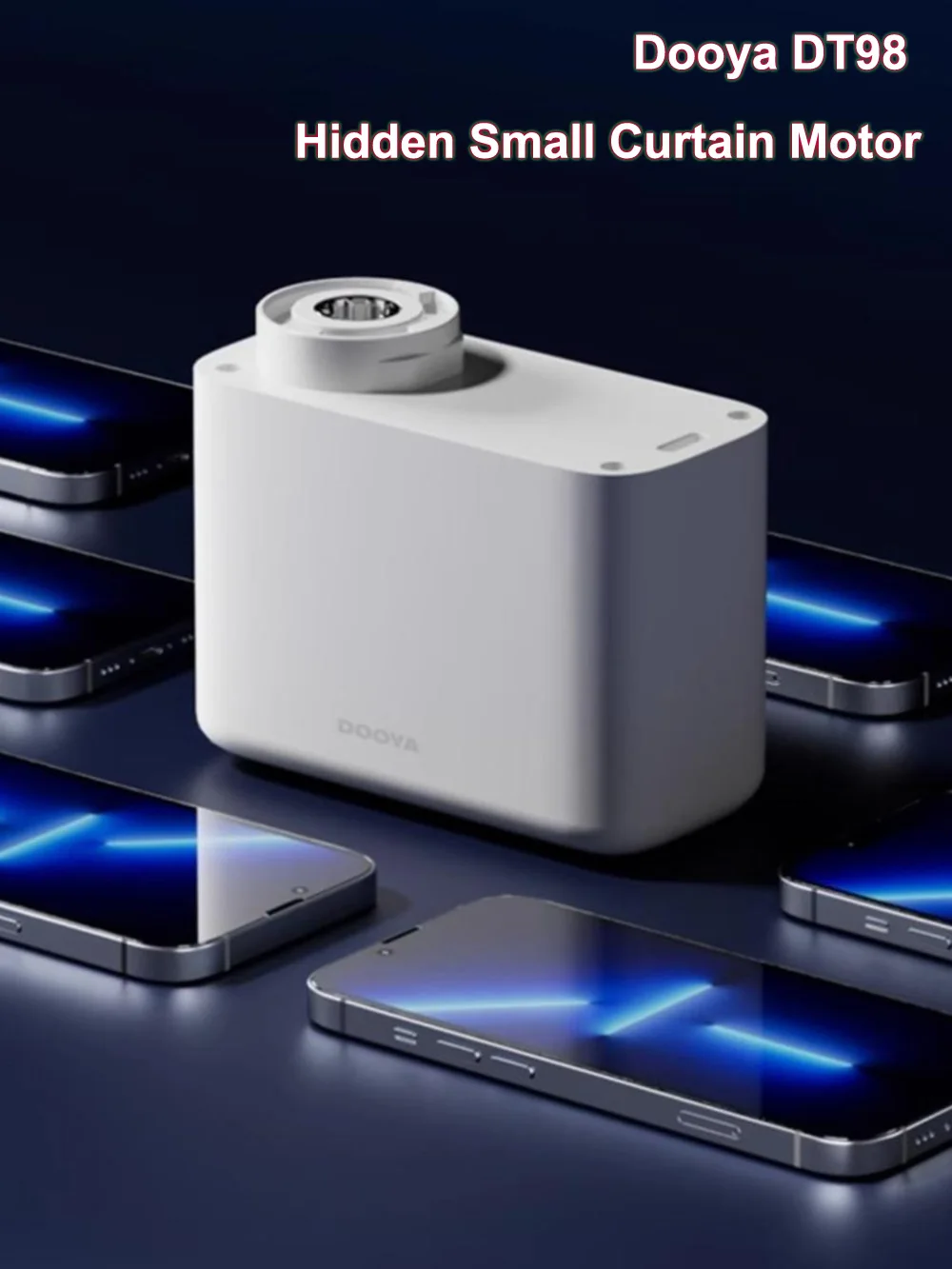 Dooya DT98 Mini Electric Curtain Motor Single Track Smart Home Compatible with Mijia App Remote Control Motorized Rod for Curtai