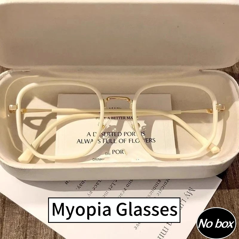 Fashion Women HD Lens Myopia Glasses Anti-blue Light Near-sight Eyeglasses Unisex Eye Protection Computer Glasses 0 To -4.0