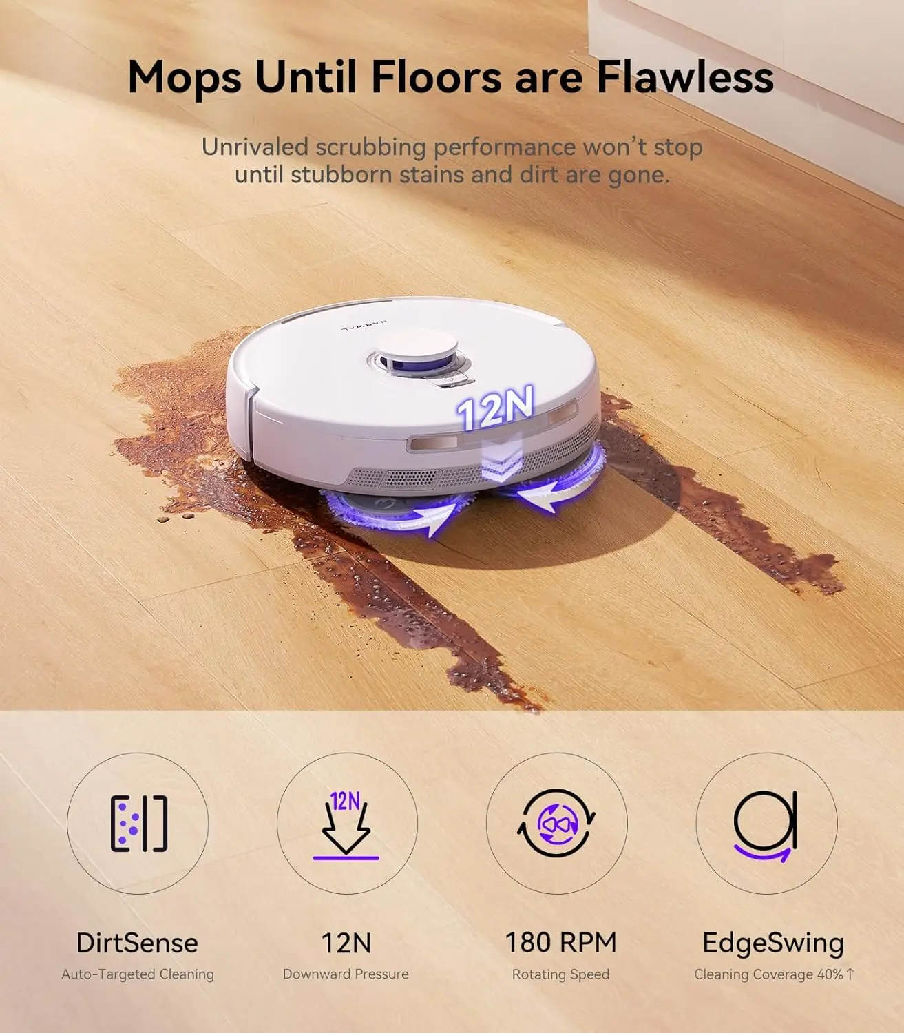 Narwal Freo X Ultra Robot Vacuum and Mop Combo Auto Mop Drying/Washing Self-Empty Zero-Tangling Maintenance-Free Base Station