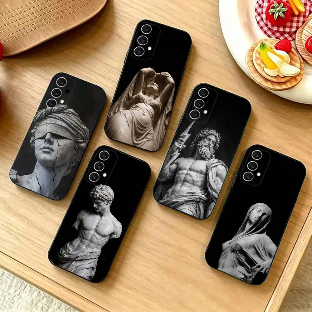 Ancient greek sculpture Shockproof Black Cell Phone Cover, Fit for Samsung S20,S21,S22,S23,S24,S25,S26,Ultra,Plus,FE,Lite