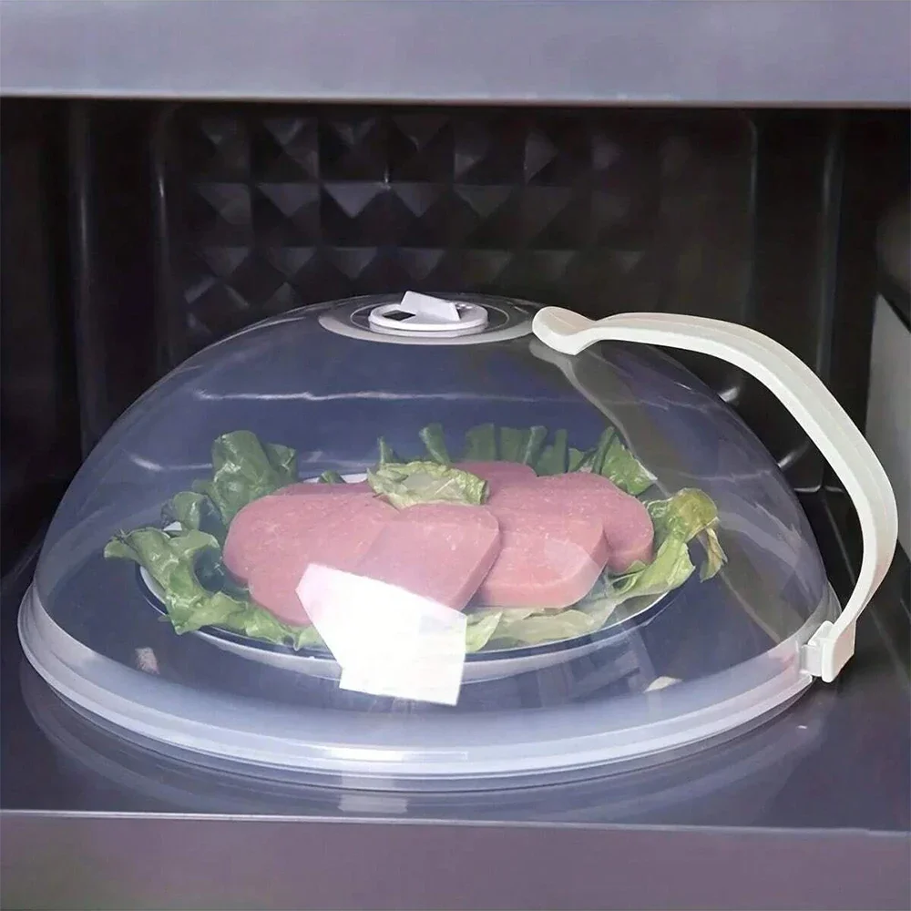 Microwave Splash Cover High Temperature Resistant Microwave Guard Lid Transparent Food Heating Cover Steam Kitchen Accessories
