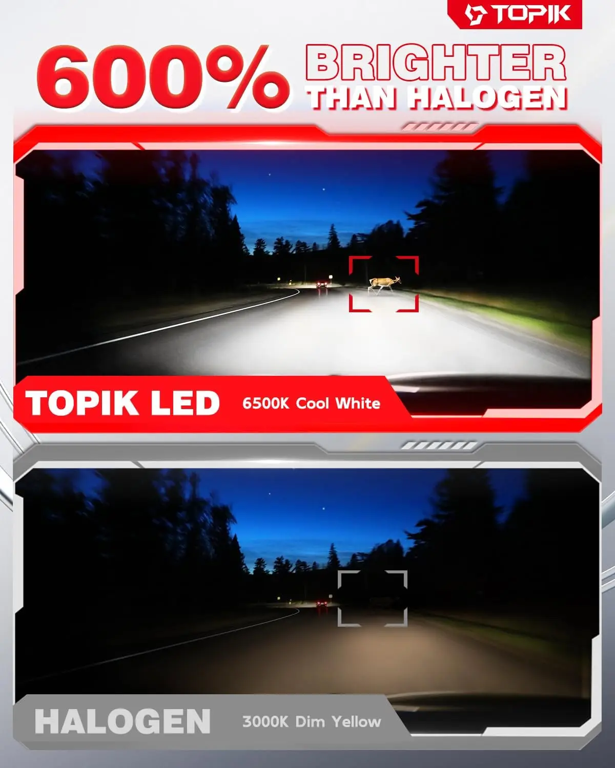 Upgraded H11 LED Bulbs, 30000LM 6500K, IP67 Waterproof, Fits H8 H9, 2PCS