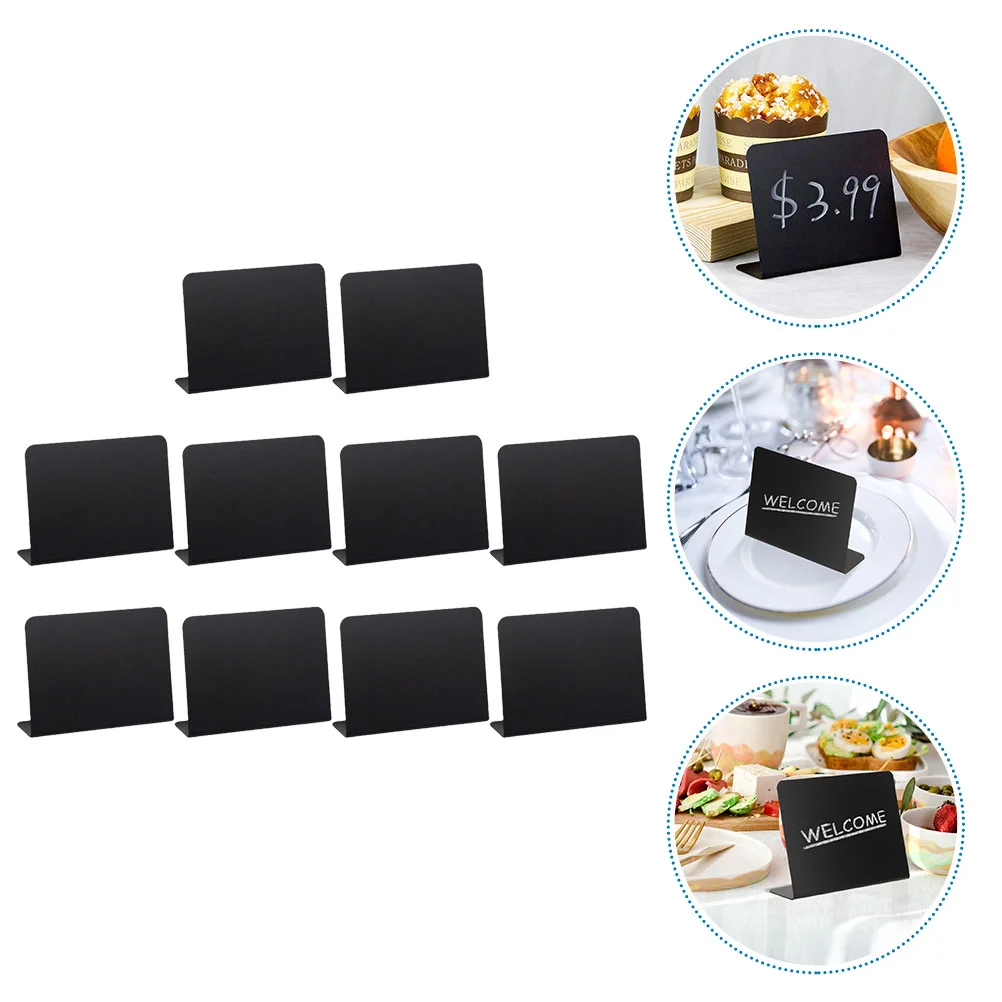 10 Pcs Food Sign Black Message Chalkboards Writing Price Decorative Blackboards Desktop Display