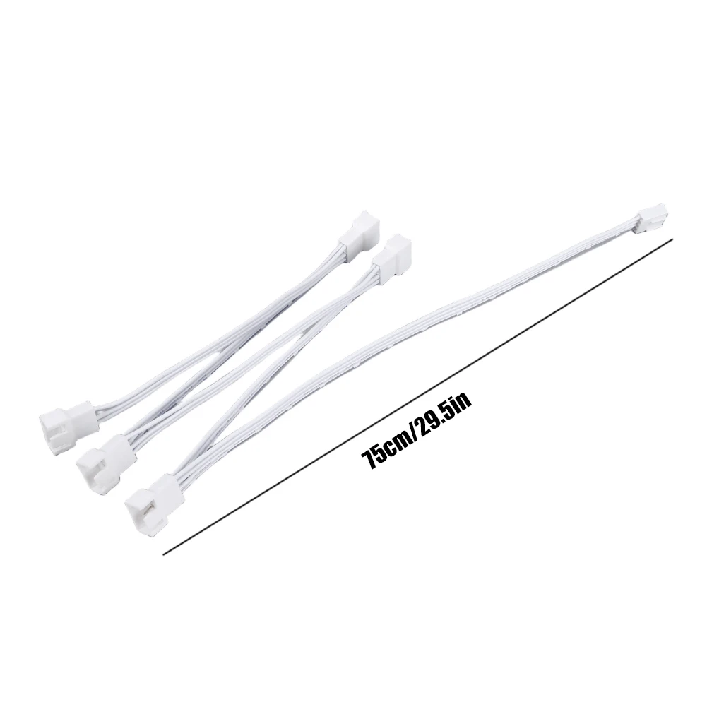 4 Pin PWM Splitter Cable Cooled 1 to 5/6 Ways Tap Sleeve Extension Braided Cable Extension Fan Cable Connector for Computer CPU