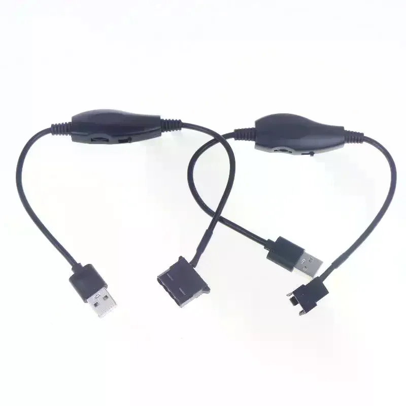 USB To 4Pin PWM 5V To 12V Boost Line Fan Power Adapter Connector Converter Cable With Adjust Switch