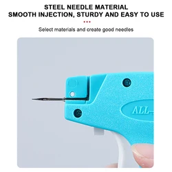 Handheld Sewing Gun with 5 Needle & 1000 Fasteners Quick Clothing Fixer Mini Tagging Gun for Sewing Garment Label