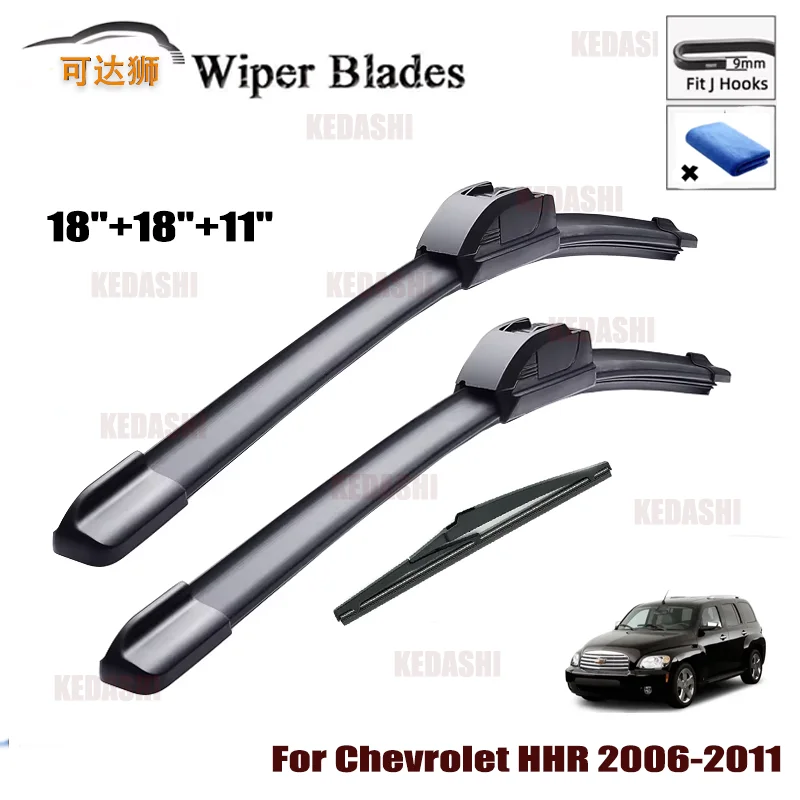 

Car Wiper for Chevrolet HHR 2006-2011 Front Rear Wiper Blades Soft Rubber Windscreen Wipers Auto Windshield 18"+18"+11"