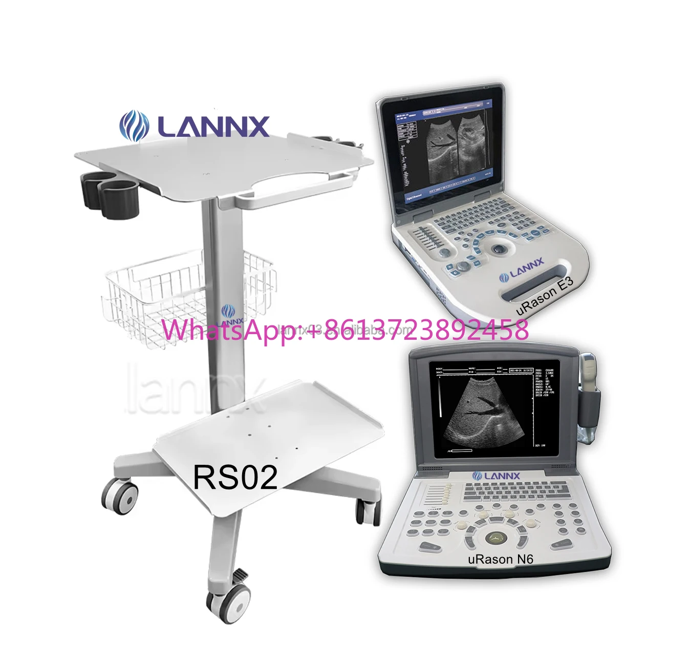 

LANNX RS02 Brand New Ultrasound Machine USG Trolley for Medical Scanner Instruments Furniture Mobile Cart Bracket