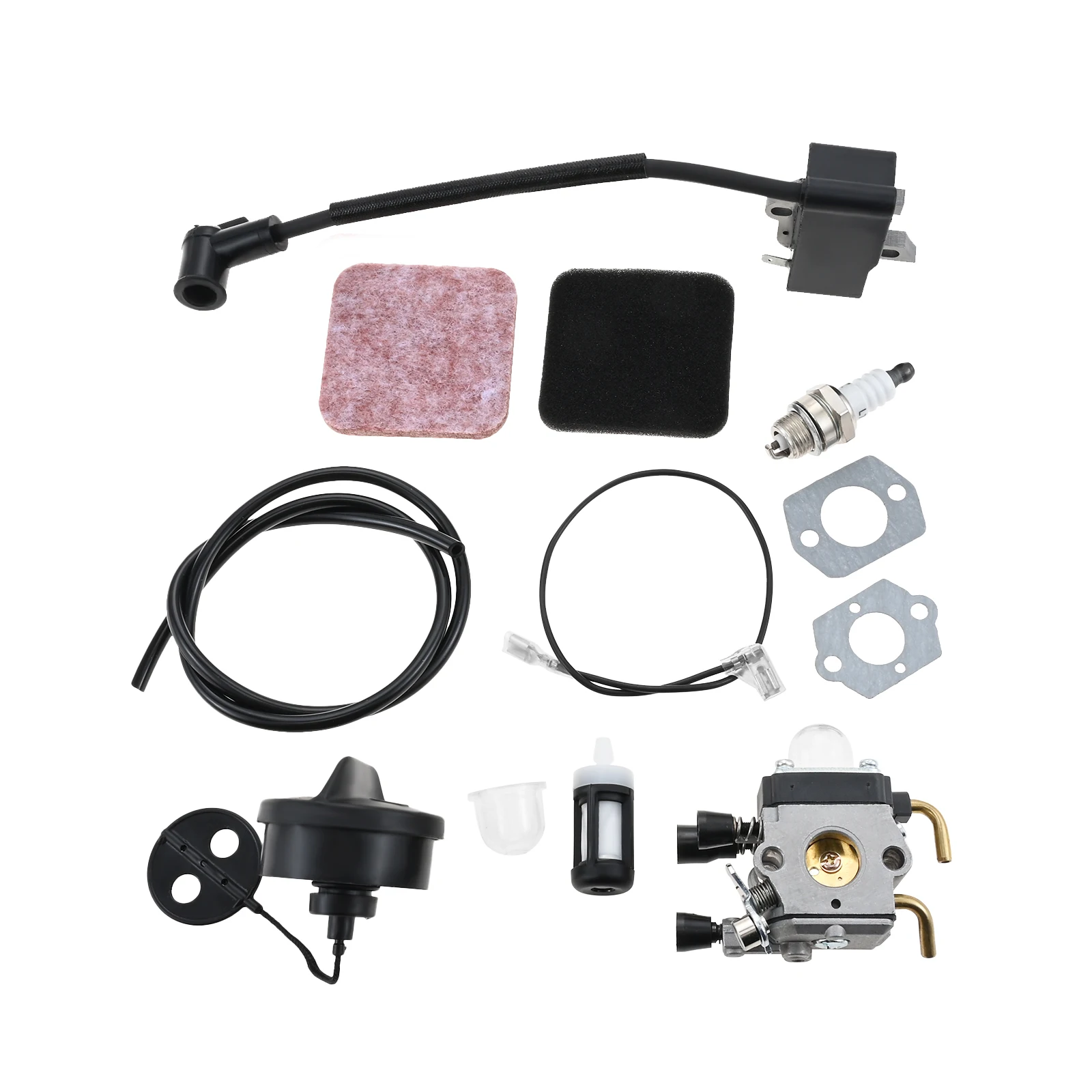 Карбюратор подходит для триммера Stihl FS75 FS80 FS80R FS85 FS85R FS85T с катушкой зажигания 4137 400 1350 4137 124 2800, воздушный фильтр Карбюратор подходит для триммера Stihl FS75 FS80 FS80R FS85 FS85R FS85T с катушкой зажигания 4137 400 1350 4137 124 2800, воздушный фильтр