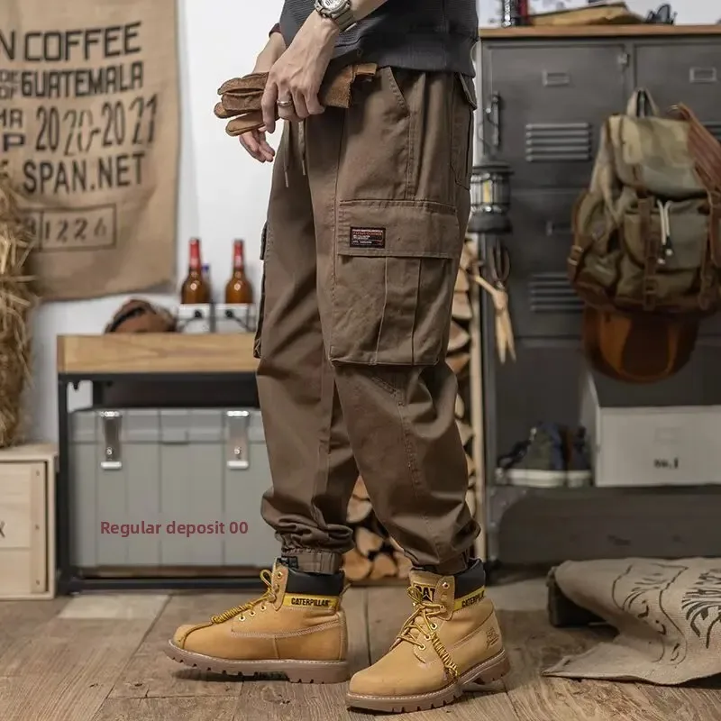 ملابس عمل رجالية فضفاضة غير رسمية سراويل هاراجوكو نمط ربيع الخريف جديد فضفاض رياضي تسع نقاط بنطلون موضة العلامة التجارية #2