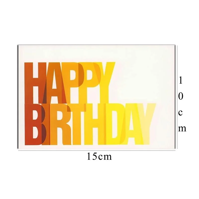 Custom. In Stock Colorful Happy Birthday Cards Blank Thank You Notes and Envelopes Family