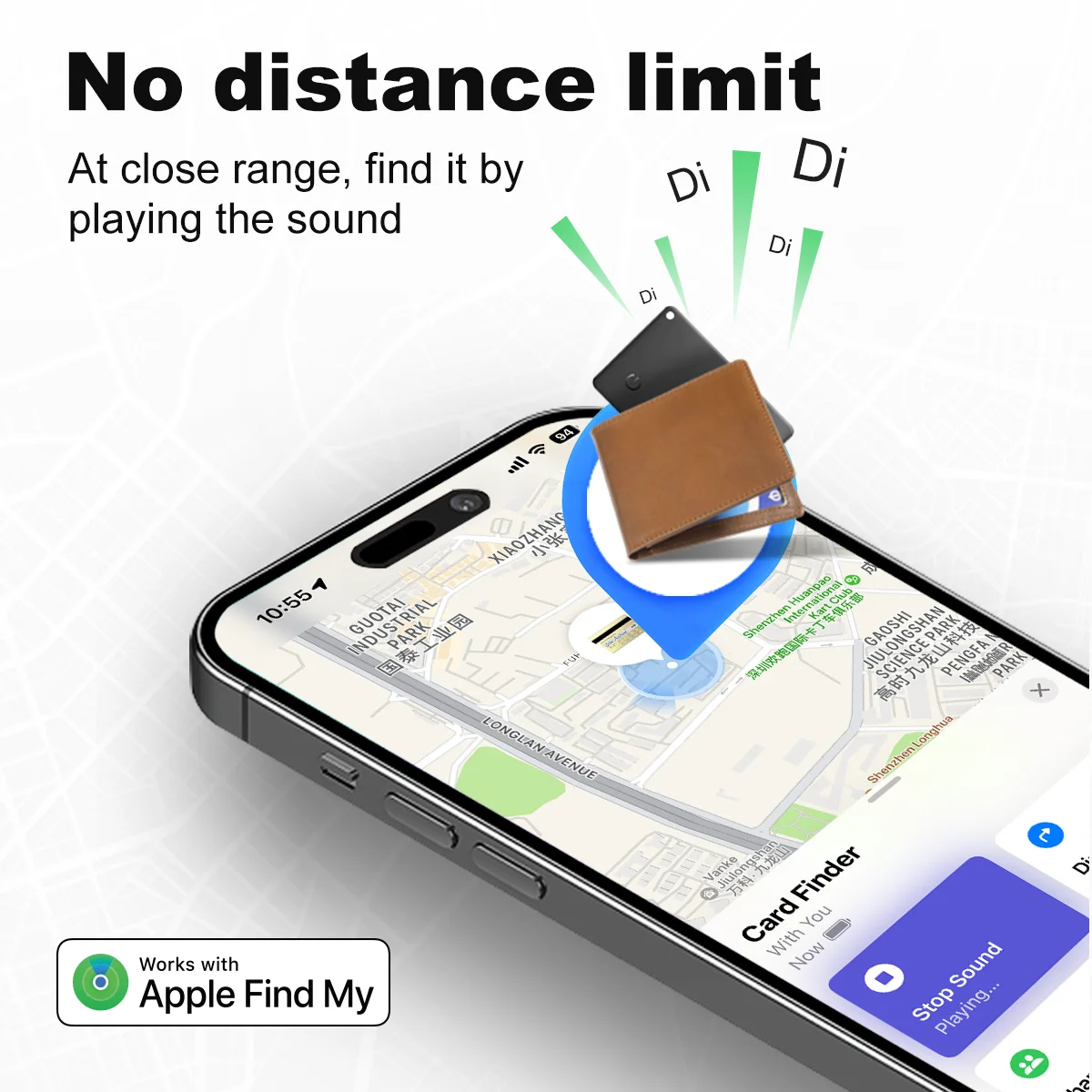 Wallet Location Card GPS Anti-loss Tracking Smart Tag with Find My APP for iPhone Bluetooth Device Ultra-thin Card Charge IP67