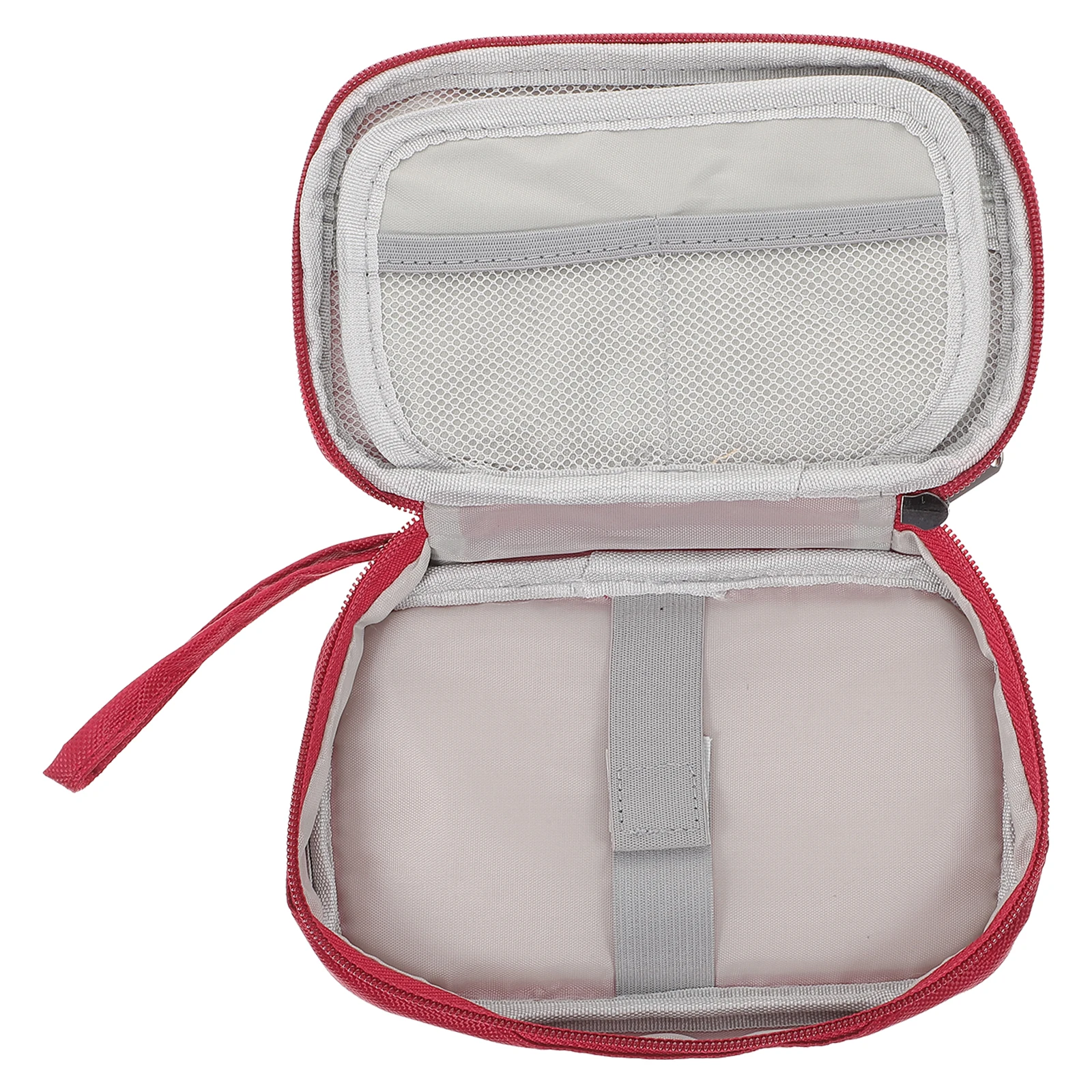 

Cords Data Cable Storage Bag Travel Accessories Red Pu Beige Electronics Organizer Durable Premium Gifts