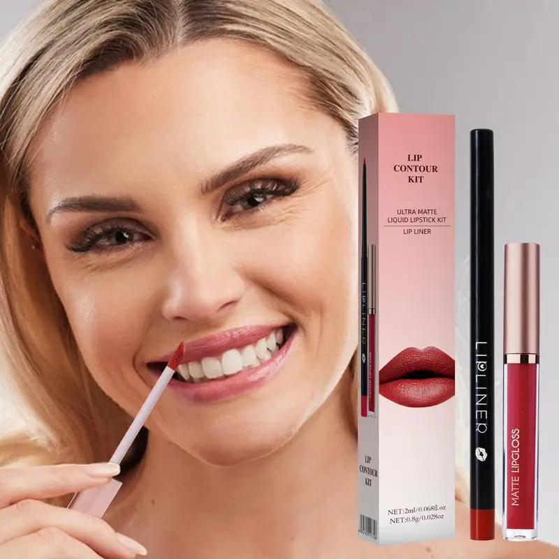 Lip Liner Set Creamy Lip Liner Sculpting Lip Pen Lipliners Makeup Set Matte Texture lip contour kit for Girlfriend or Mother