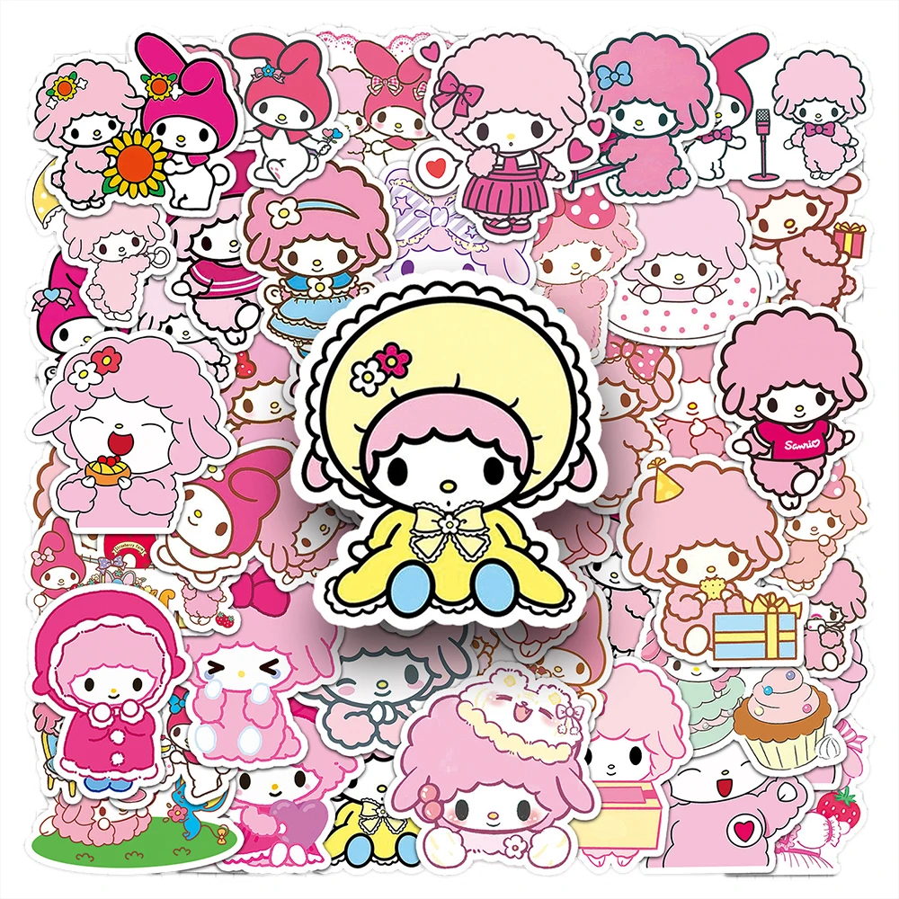 

10/30/50PCS Kawaii My Sweet Piano Melody Anime Stickers Aesthetic Cute Cartoon Decal DIY Phone Laptop Waterproof Sticker Packs