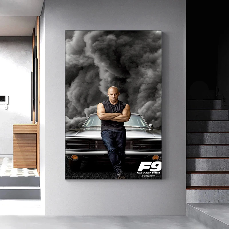 ملصق عصري سريع وغاضب 9 ملصق الفيلم صورة فنية سريعة وغاضبة 9 ديكور المنزل غرفة المعيشة الديكور الجماليات