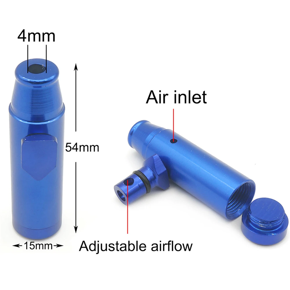 2 قطعة سبائك الألومنيوم رصاصة موزع التدخين اكسسوارات أداة مانعة للتسرب صندوق تخزين زجاجة لدخان التبغ كهدية للرجال #5