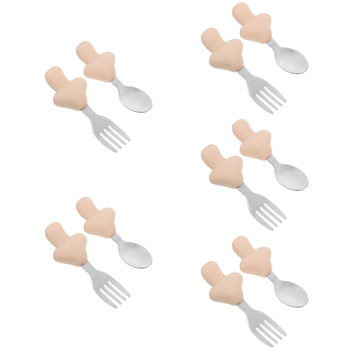 Toddler Learning Utensils Infant Tableware Forks Kids Spoon Kit Feeding Baby Training Elder