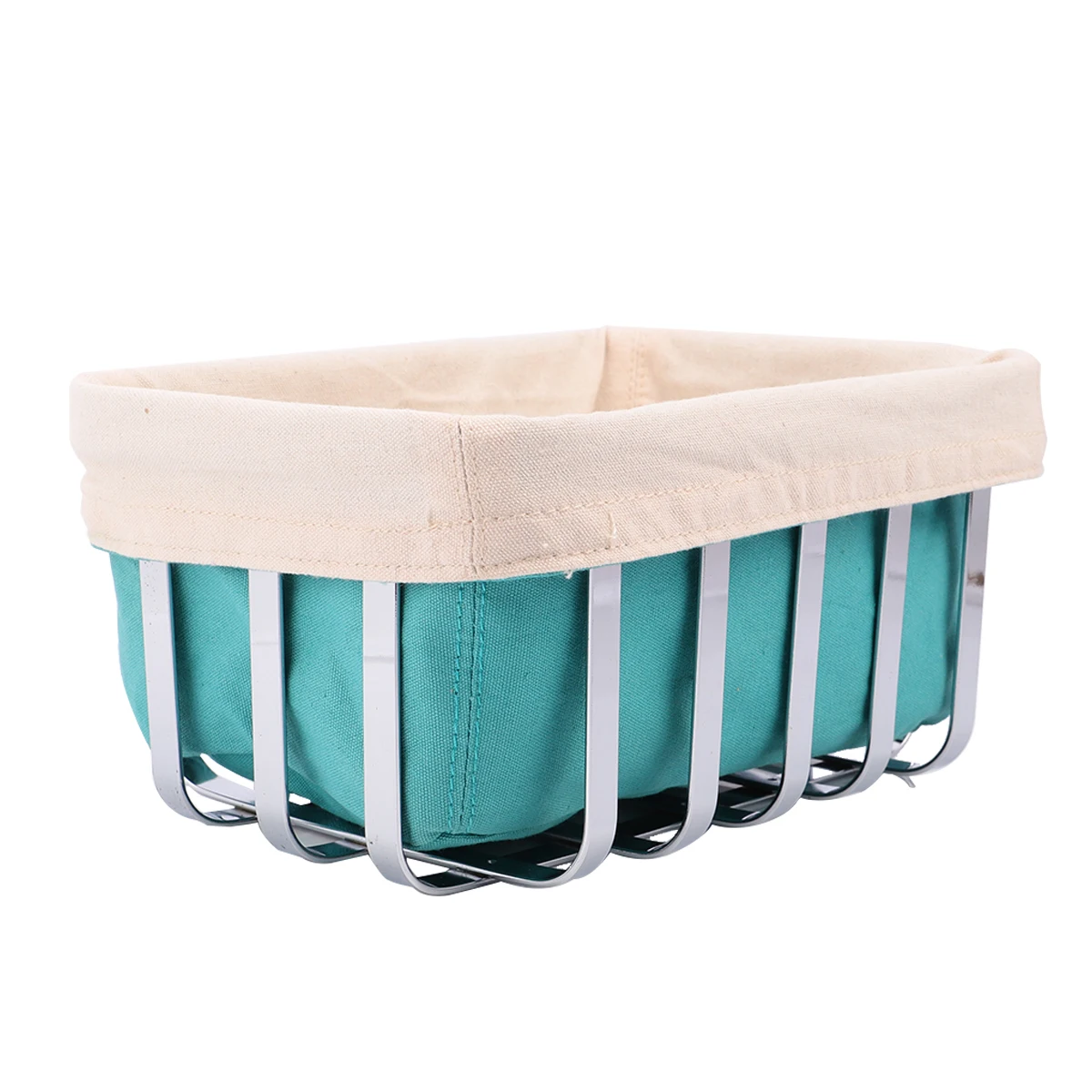 

Bread Basket Fruit Baskets Storage Stainless Steel Tableware Organizer Large Capacity Removable Liner Tidy Room Clean Kitchen