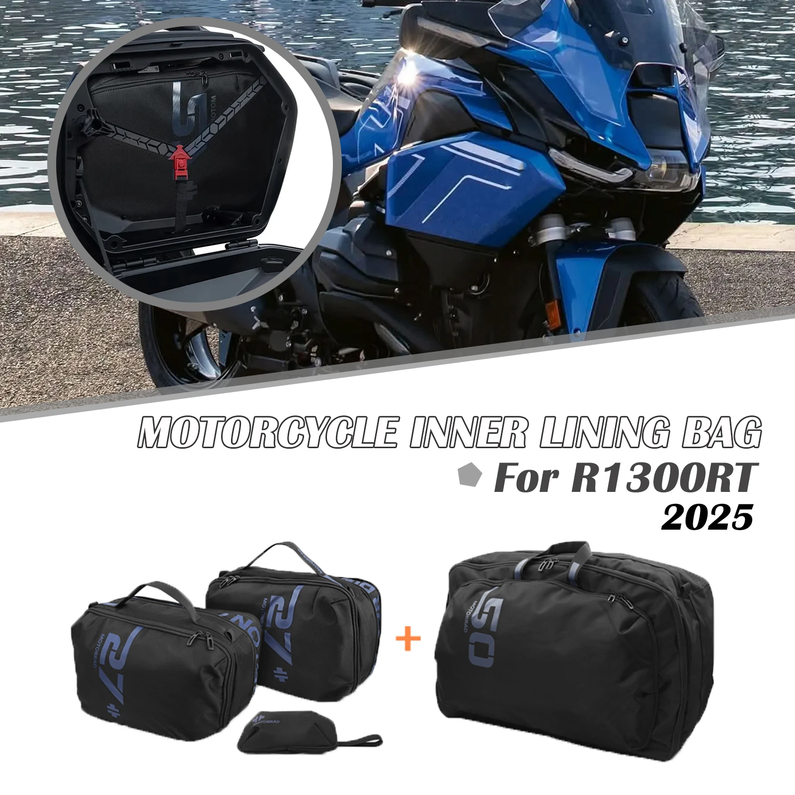 

Для BMW R 1300 RT НОВЫЕ аксессуары для мотоциклов, боковые сумки для багажа, черный верхний чехол, внутренняя сумка R1300RT R 1300RT R1300 RT 2025