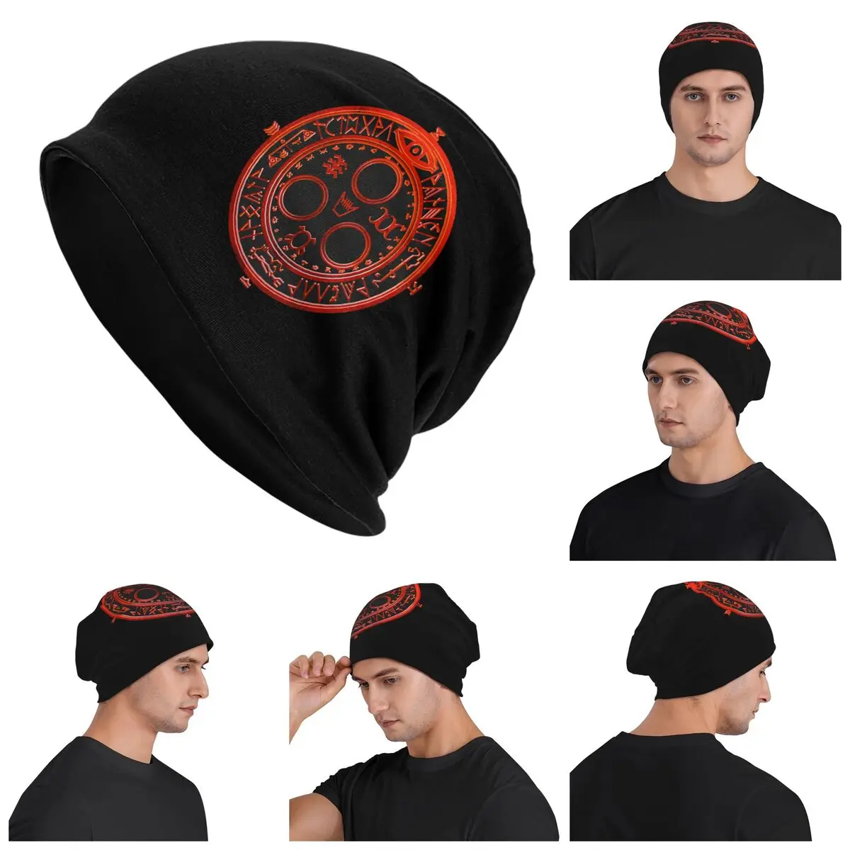 

Silent Hill Warm Knitted Cap Hip Hop Bonnet Hat Autumn Winter Outdoor Beanies Hats for Men Women Adult