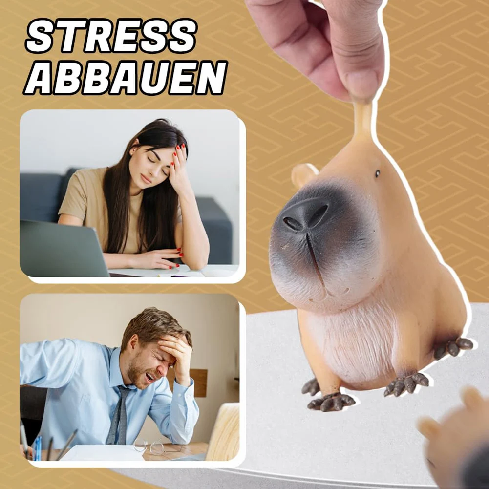 Bonito dos desenhos animados capivara mochi beliscar brinquedo mole brinquedo fidget antiestresse brinquedos kawaii plutônio lento rebote squeeze brinquedos mão relaxar presente