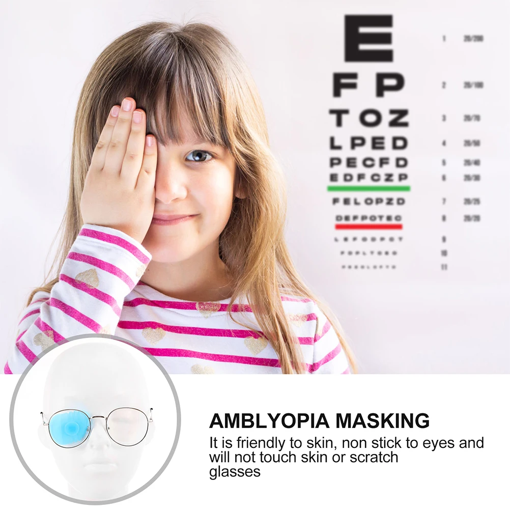 

2pcs Silicone Cover Single Suction Cup Reusable Amblyopia Protector Portable Kids Patch Compact Small Mask Outdoor for Children