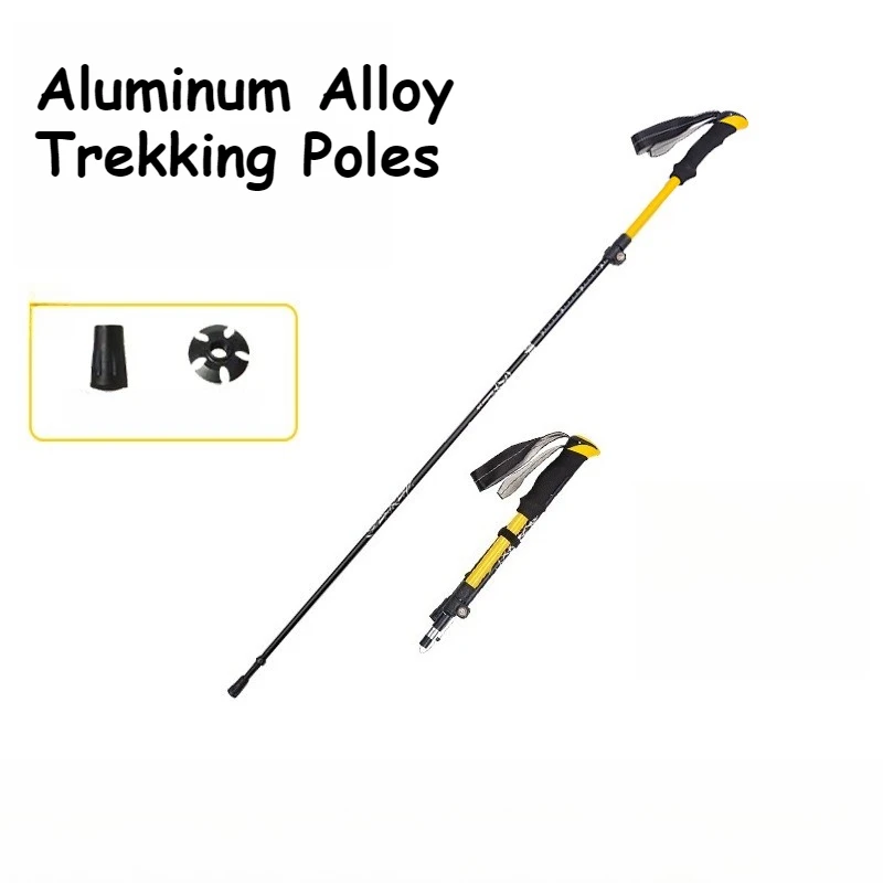 

Folding Mountaineering Cane Aluminum Alloy Professional Carbon Mountaineering Cane Five-section Outer Lock Portable Cane