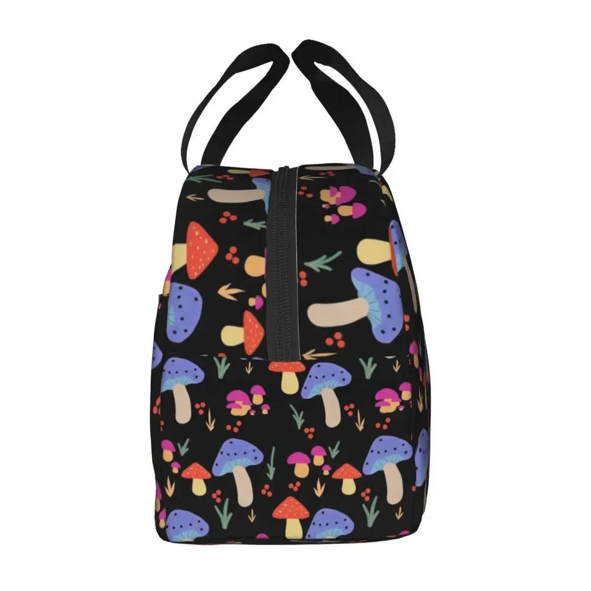 Lunch Bags for Women Kids Mushroom Pattern Thermal Cooler Portable Picnic Travel Psychedelic Canvas Lunch Box Food Storage Bags image 3