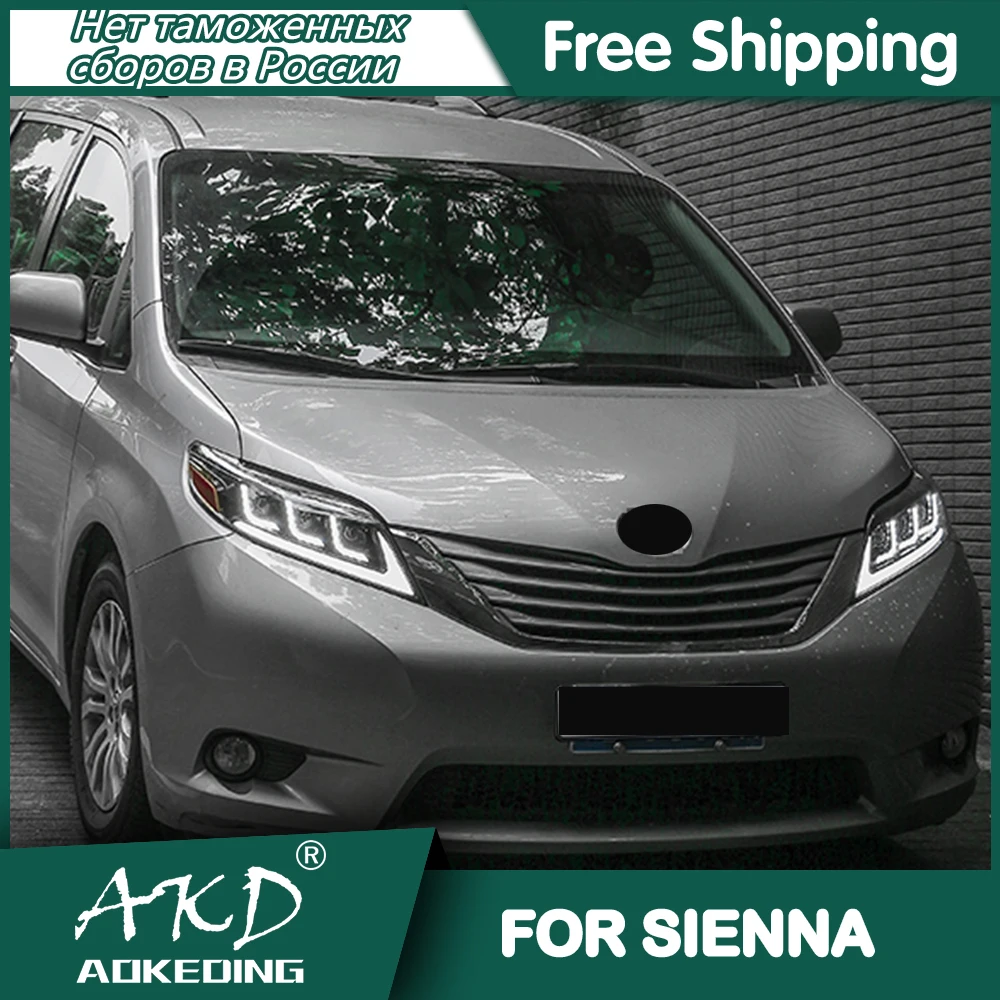 

Car For Toyota Sienna 2011-2018 Headlights DRL Hella LED Bi Xenon Bulb Fog Lights Car Accessory Head Lamp