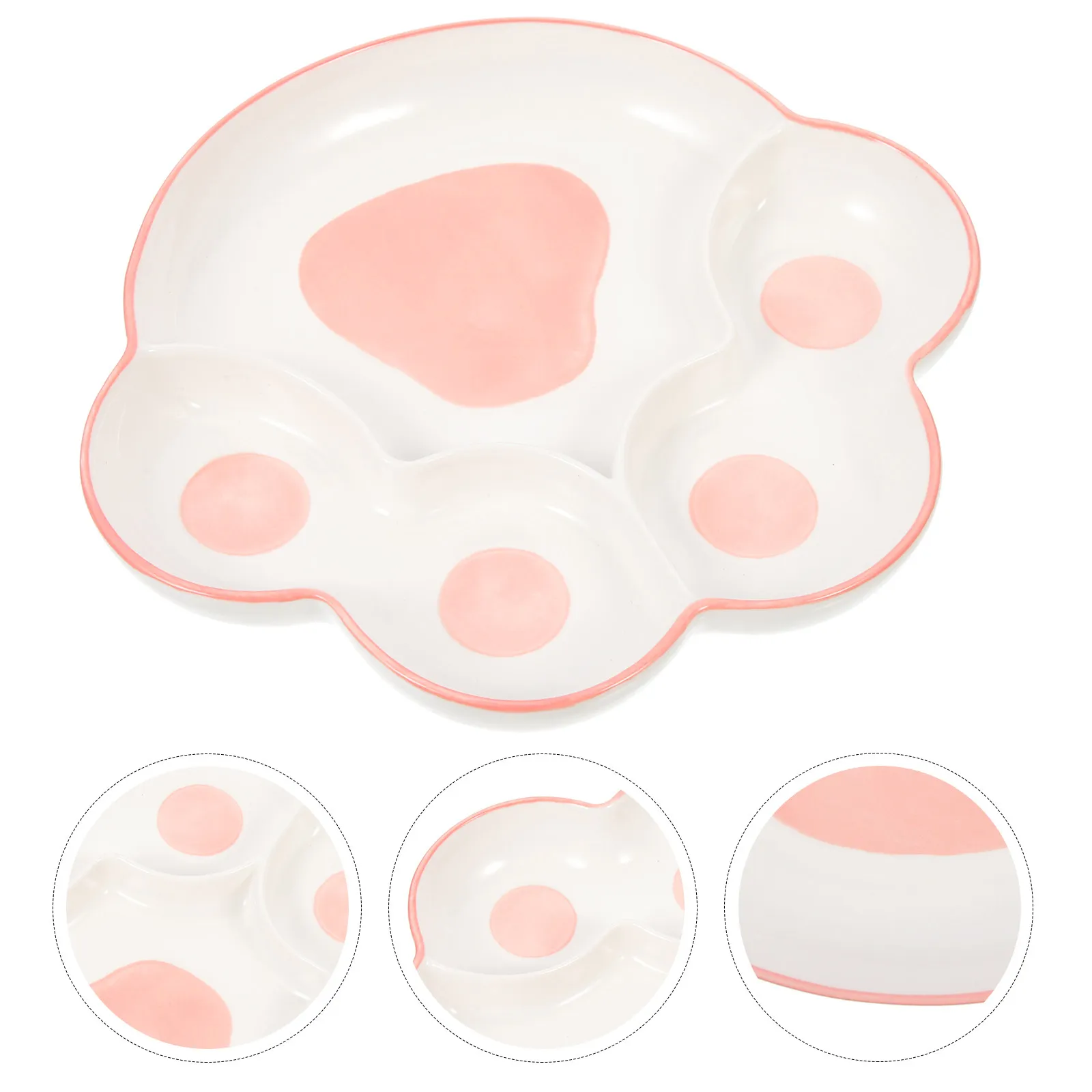 

Многофункциональная керамическая тарелка в форме кошачьей лапы, идеально подходит для завтрака, обеда и ужина, а также для хранения продуктов.