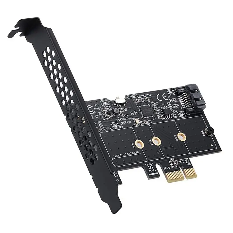 

PCIE 1X To SATA3.0 M2 NGFF Expansion Card PCI Express X16 Slot B-M KEY SATA Interface Controller Support Motherboard 8x 4x