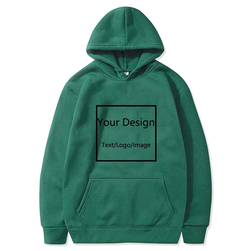 Your OWN Design Logo/Picture Custom Men Women DIY Hoodies Sweatshirt Casual Hoody Clothing 13 Color Loose Fashion New 2021