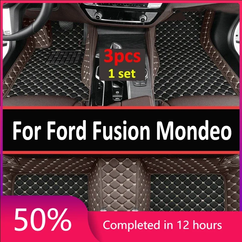 

LHD Carpets For Ford Fusion Mondeo 2016 2015 2014 2013 Car Floor Mats Leather Custom Waterproof Accessories Rugs Decoration