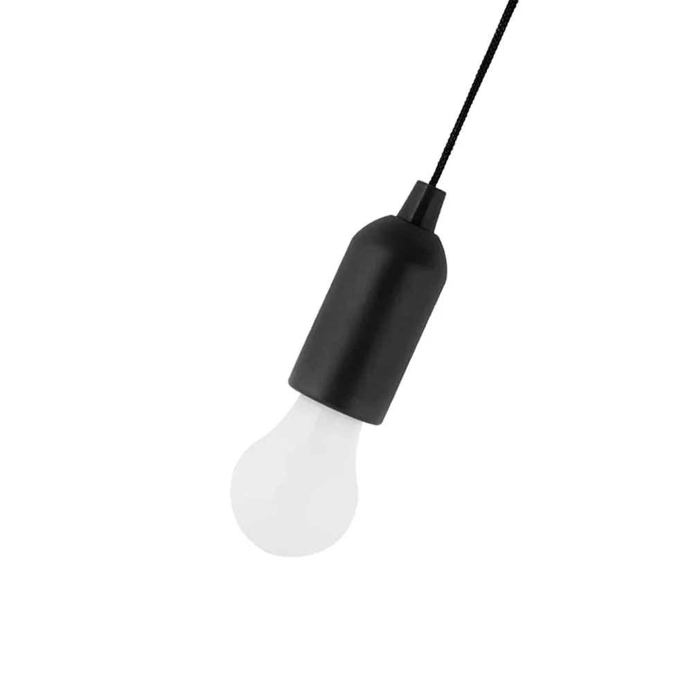 

4pcs Led Pull Cord Light Bulb Durable Plastic White Hanging Operated Night Light For Closet Tent Garage Outdoor Use No