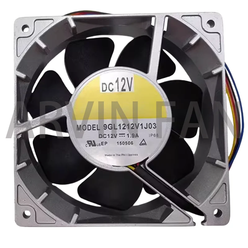 

9GL1212V1J03 12V1.9A Металлический высокотемпературный и водонепроницаемый жестокий вентилятор