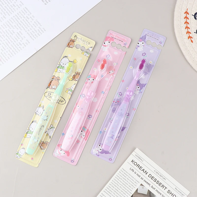 Hellokitty Sanrio Toothbrush Mymelody Kuromi Cinnamoroll Cartoon Student Adult Household Toothbrush Cleaning Toothguard