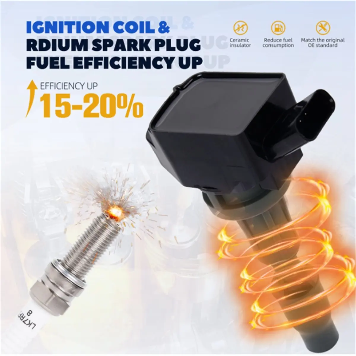 Compatible 1set UF557 Ignition Coil Packs and Spark Plugs for Journey 200 Sebring 1.8L