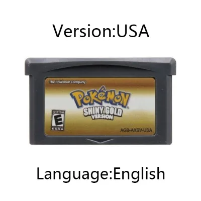 Pokemon Series GBA Game Cartridge 32-Bit Video Game Console Card  Fuligin AshGray Liquid Crystal My Ass USA Version for GBA NDS view 3
