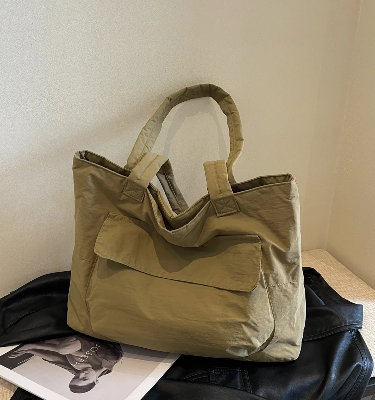 

Легкая модная сумка-тоут на одно плечо, водостойкая складная пригородная сумка, повседневная женская сумка из нейлонового материала