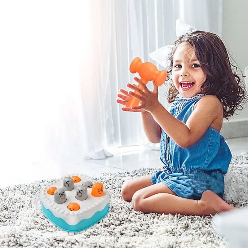 Hammering Pounding Toy Interactive Cake Shape Wack Mole Toys Preschool Toys Whack Game Toy Toddler Pounding Toy For Hand Eye