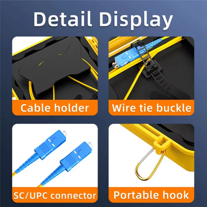 B04B-Fiber Optic OTDR Launch Cable Box Dead Spot Eliminator Fiber Optic Ring OTDR Transmitting Cable Box 300M