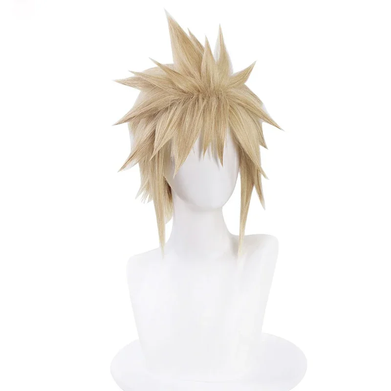 Cloud Strife Cosplay Wig Final Fantasy Short Linen Heat Resistant Hair Synthetic Anime Cosplay Wigs Wig Capa