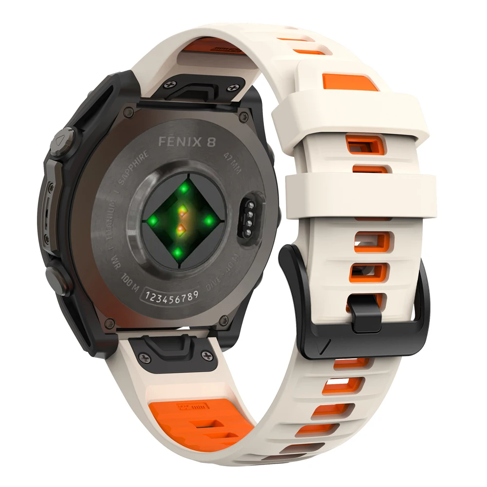 1:1 Fenix8 Uhrenarmband für Garmin Fenix 8 Pro 47 mm 51 mm E 7 7X 6 6X 5 5X/Epix Pro/Enduro 3/970 QuickFit 22 mm 26 mm Silikonarmband