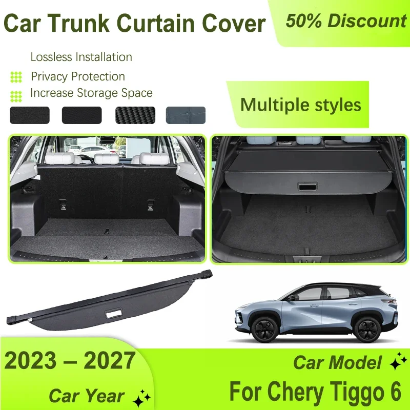 

Car Trunk Storage Covers For Chery Tiggo 6 eQ7 2023 2024 2025 2026 2027 Retractable Shades Cargo Liner Shelters Auto Accessories