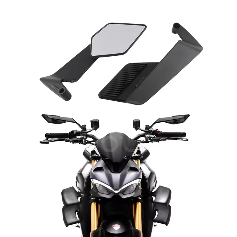 SEAMETAL Motorcycles Rear View Mirror Safety Driving Angle Adjustable Left Right Rearview Mirror Side Mirrors HD Clear View
