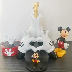 Disney Mickey Mouse Hand With Love Heart Table Decoration Home Decor Decorations Collection Ornaments Model Figure Toys Gifts