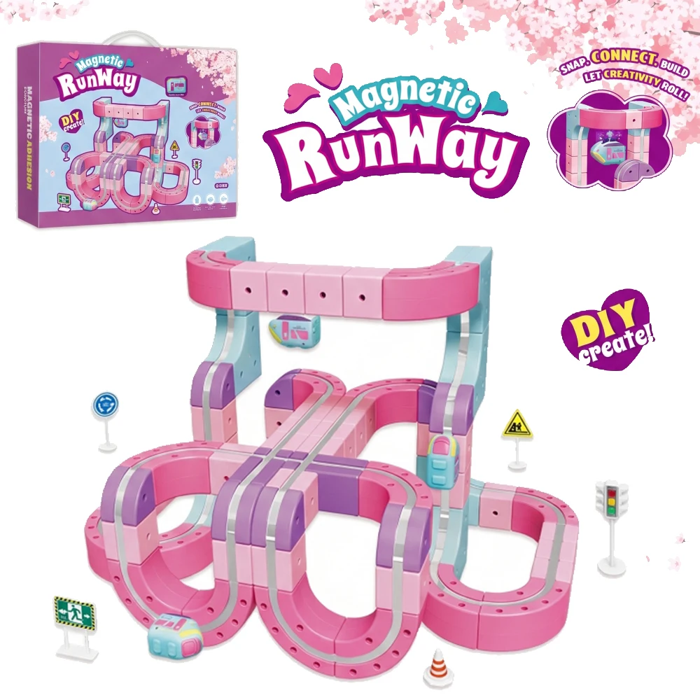 

Anti-Gravity Railcar Magnetic Electric Train Set DIY Technical Building Blocks STEM Rail Track Vehicle Creative Gift Girls