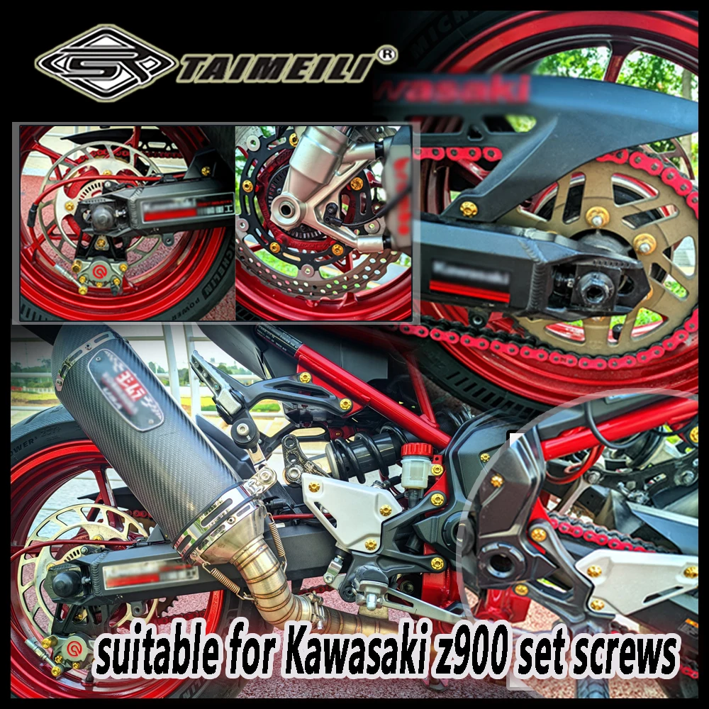 TAIMEILITitanium alloy motorcycle fixing bolts are suitable for repairing and replacing  Z900 modified screws No1