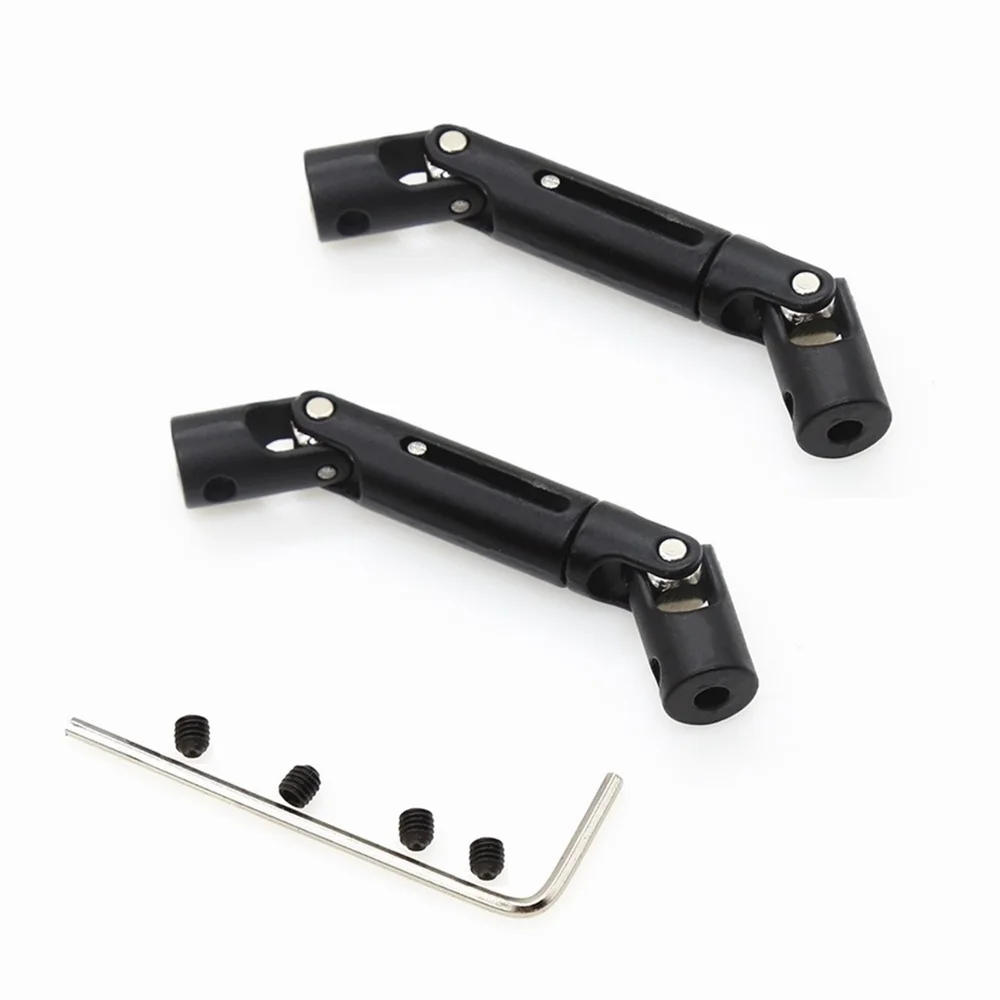 New 2Pcs Metal Universal Drive Shaft for WPL D12 C14 C24 B16 B36 B24 MN D90 MN99S Henglong RC Car Upgrade Parts